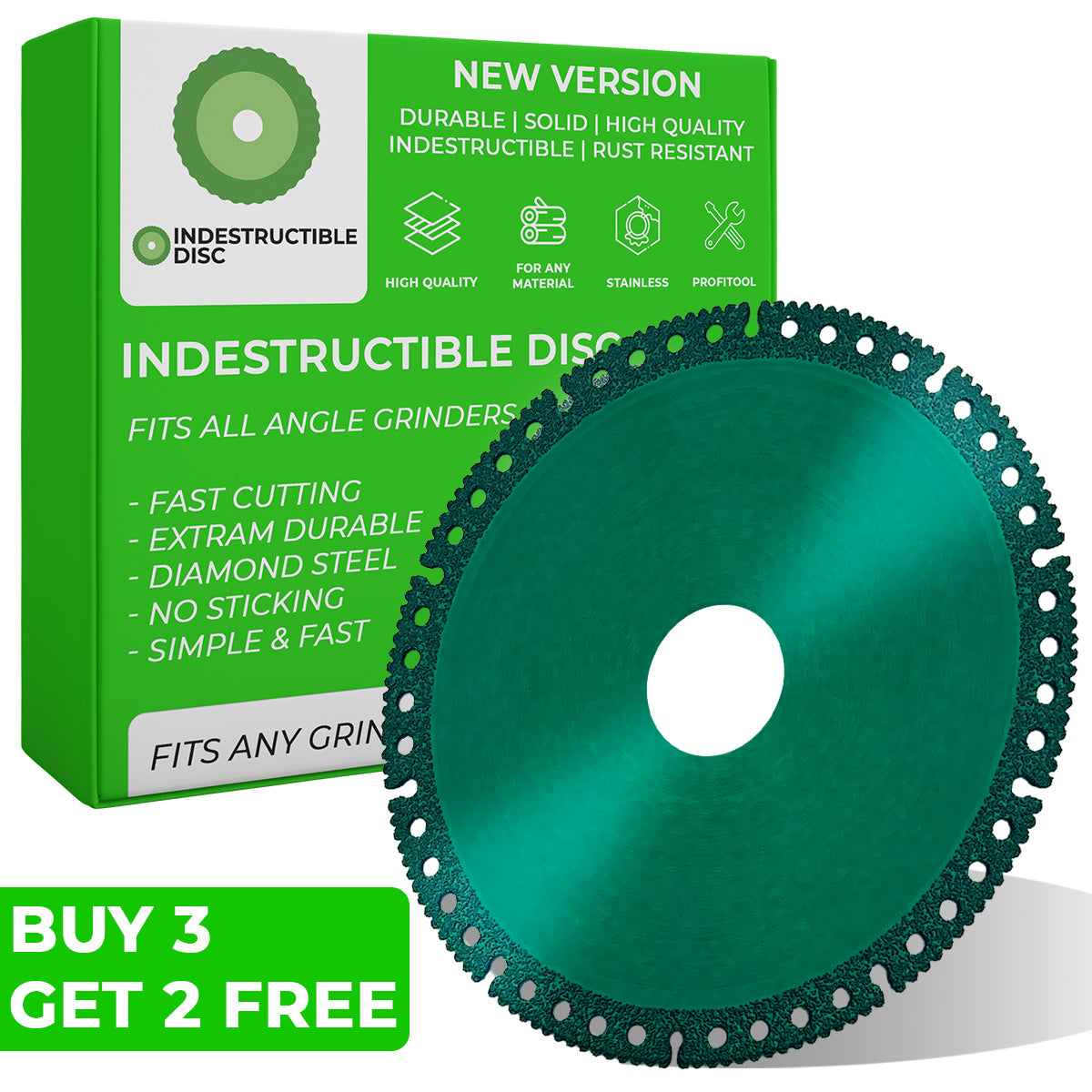 Indestructible Disc for Grinder, Indestructible Cutting Disc -1Pcs/3Pcs