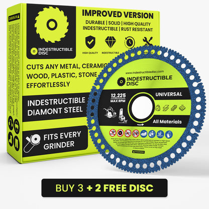 Indestructible Disc 4.0 tile cutting disc in its retail box, blue 4 inch disc for angle grinders