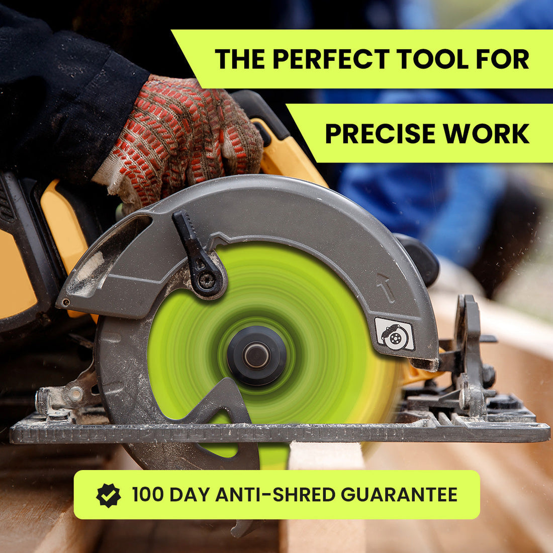 gold concrete and stone cutting disc mounted on a saw for precise work