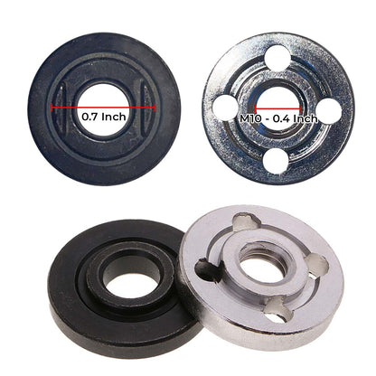 Flanges and washers of the M14 to M10 angle grinder adapter, 0.7 inch and 0.4 inch
